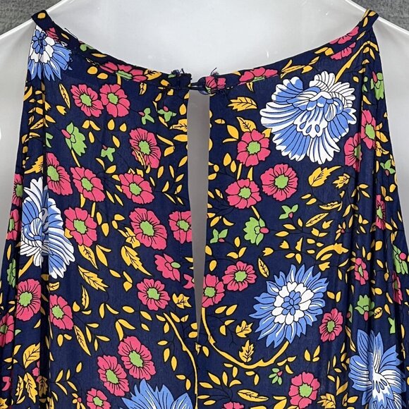 Hehull Womens 2X Floral Maxi Crochet Halter Dress Pockets Bohemian Bloomcore - Picture 10 of 16